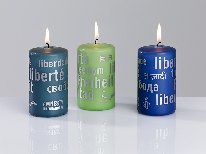 Kerzen 3er-Set - Apfelgrün / Eisblau / Taubenblau