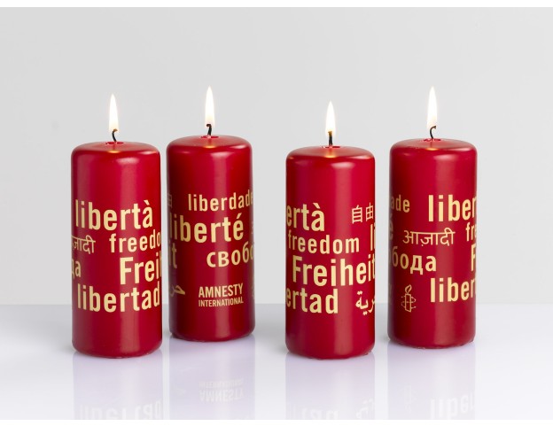 Adventskerzen mit goldenem Schriftzug - Angebot für Gruppen