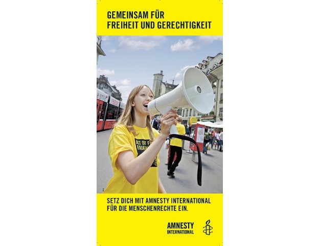 Flyer «Gemeinsam für Freiheit und Gerechtigkeit» 
