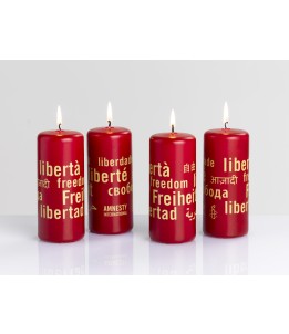Adventskerzen mit goldenem Schriftzug - Angebot für Gruppen