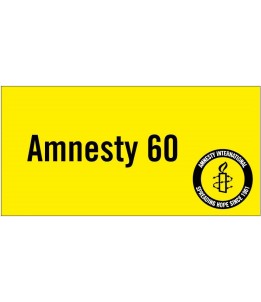 Stoffbanner Amnesty 60 logo «Gelb 1961»